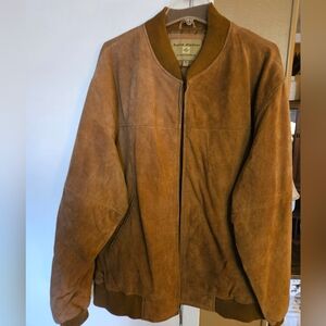 Vintage Boston Harbour Brown Suede Bomber Jacket